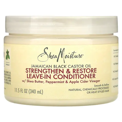 SheaMoisture Jamaican Black Castor Oil, Strengthen & Restore Leave-In Conditioner, 11.5 fl oz (340 ml)