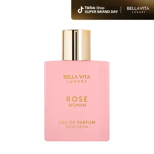 Bellavita Luxury Rose Woman Eau De Parfum 100ML | Floral & Long Lasting Perfume for Women | Luxury & Romantic Fragrance Gift for Women | Vegan & Cruelty Free