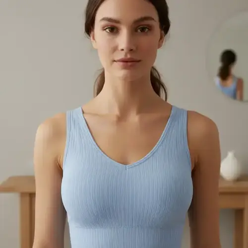 Women's Solid Backless Wireless Longline Bra, Casual Comfortable Breathable Lingerie Top for Fall, Soft Comfy Bra for Women