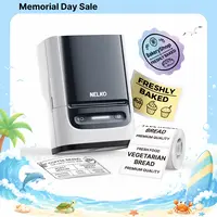 Nelko 2-Inch Portable Bluetooth Thermal Label Printer, AI Image-Supported App-Controlled Device with 14+ Languages Compatibility, Back to School Essential for Small Businesses & Homes