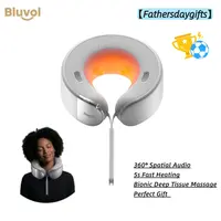 【FALL PICK】Bluvol Nest 10 Ultra Immersive Heated Neck Massager, Therapist-Style Deep Tissue Pain Relief, 360° Spatial Audio, Cordless Massager for TV Watching, Gaming, Office Work, Birthday Gift, dorm essentials, Sept Fallpick,sohochic