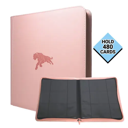 480-Pocket Trading Card Binder | 12-Pocket Premium Faux Leather Card Album with Advanced Protection, Trading Card Storage, Ideal for TCG, Game Cards & Sports Cards, Perfect Gift for Christmas, Birthdays, Thanksgiving