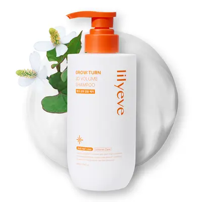 [LILYEVE] GROWTURN 3D Volume Strengthening Sulfate-Free Shampoo - Haircare for Scalp Care, Hydration, Lightweight Shine | 16.91 fl. oz. Voluminous Hair Support
