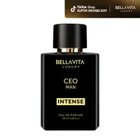 BellaVita Luxury's CEO Man Intense | EDP | Lavender, Carnation & Patchouli | Long Lasting | 18% Perfume Oil Concentration | 3.38 Fl.oz | Perfect Gift for Men