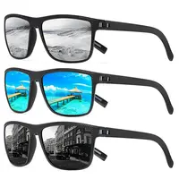 TURBOPEP 3 Pairs Polarized Sunglasses for Men Women, Trendy Casual Square Lightweight Frame, TAC Lens with UV Protection for Driving, Trendy Casual Sunglasses, Men's Sunglasses