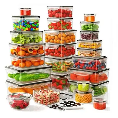 40/42/50/52/62 pcs Large Airtight Food Storage Containers & lids Reusable Leak-Proof Stackable BPA-Free Snacbox Containers, Kitchen, Utensils Meal Prep Organiser,summerwins,home essentials,sohochic