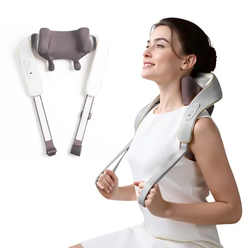 SKG H5 Shoulder and Neck Massager, Comfort 6D Cordless Shiatsu Neck and Shoulder Massager with Heat for Neck, Back, Shoulders, and Legs Electric Kneading Massage,sohochic