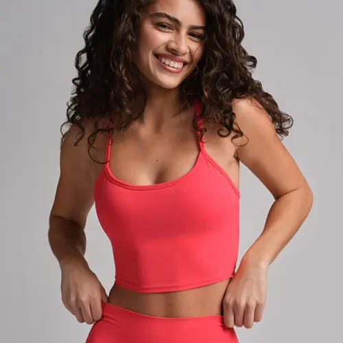 Comfrt | ComfrtCore Strappy Crop Tank | Thin Strap Crop Athleisure Tank Top