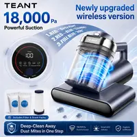 Teant 18kPa Cordless UV-C Sanitizing Vacuum with Smart LED Display & 2-Speed Suction, 33,000 RPM Roller Brush, HEPA, 149°F Heat, Aroma & Anion for Deep Cleaning Mattress, Sofa & Cushion. TikTokShopSummerSale.,dorm essentials,home essentials,sohochic