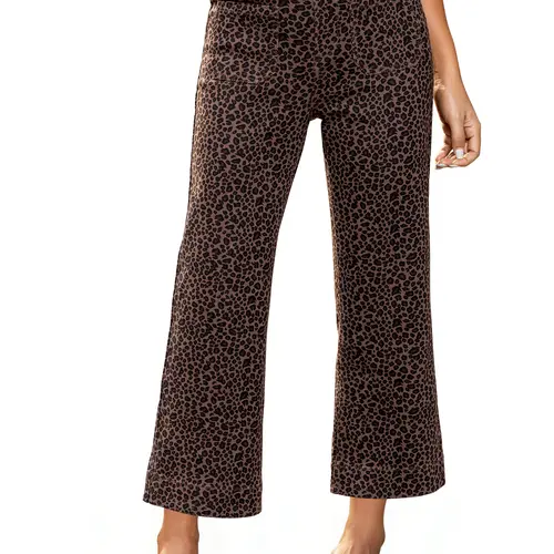 luvamia Wide Leg Jeans for Women High Waisted Leopard Cheetah Print Stretch Cropped Denim Pants Patch Pocket Flare Jeans