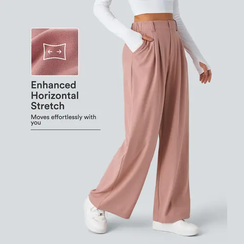 Halara Flex™ High Waisted Pocket Wide Leg Waffle Work Pants #BackToSchool