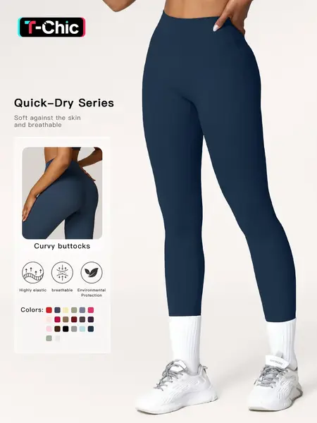 Women's High Waisted Sports Leggings, High Waists Leggings, Solid Color Skinny Pants, High Stretch Yoga Leggings, Ladies Sportswear for Indoor Outdoor Wear, Yoga Pants Women, High Elastic Activewear Fitness