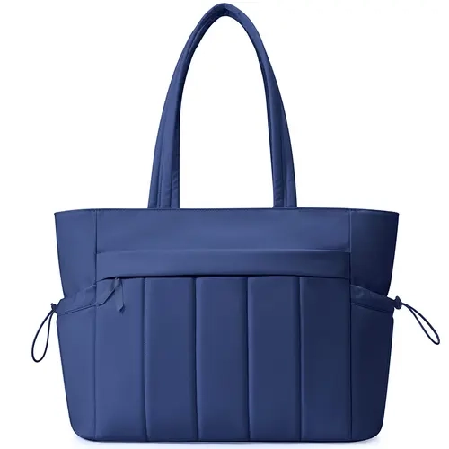 UKEIN Quilted Puffer Tote Bag for Women, Lightweight Large Work Tote with Multiple Pockets, Spacious Everyday Shoulder Bag for Work & Travel