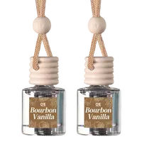 2-Pack Scented Car Freshener Auto Accessories - Reusable Hanging 8ml Scent Oil Diffuser, Refillable Jar, Long-Lasting Keeps Cabin Fresh, Less Waste, Car Interior Accessories, Cars, Multiple Scents
