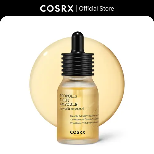 COSRX Full Fit Propolis Light Ampoule, 30ml, Intensive Serum to Boost Moisture for Smooth Skin, Paraben-Free Face Care for Adults with Dull or Dry Skin, Glowup, Soft Skin