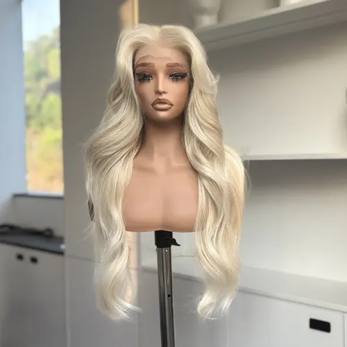 [Super Soft Futura] Beginner-Friendly Synthetic Wig, 30in 150% Density Loose Body Wave, 13x6 HD Lace Free Part Pre-Cut Glueless Frontal, Ash Blonde 613 Japan-Quality Kanekalon-Futura Faux Hair for Summerwins, Synthetic Wigs, Loose Wave