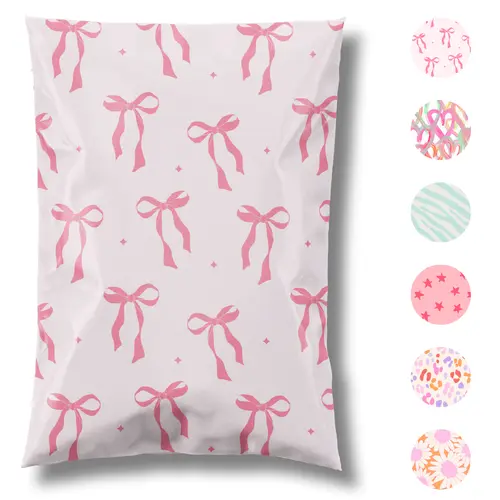 Pretty Package Designer Poly Mailer Heavy Duty Waterproof Self Seal Shipping Bag for Small Business, Cute Packaging Mailing Envelopes