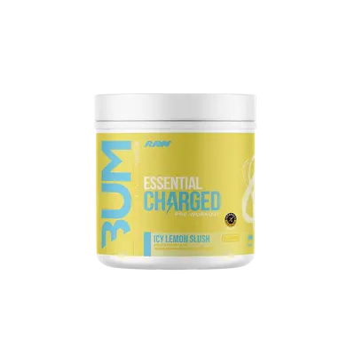 RAW Essential Charged Pre Workout Powder – High Stim Energy, Focus & Pump – 350mg Caffeine, 6g Citrulline, 3.2g Beta Alanine, Alpha-GPC & Dynamine – Pre Workout Supplement – 30 Servings