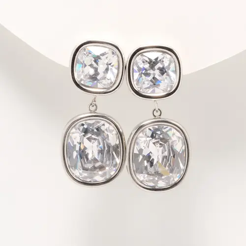 Steel by Diamonique Drop Dangle Earring