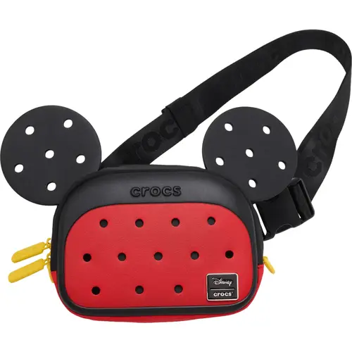 Crocs Classic Disney Mickey Mouse Belt Bag, Everyday Waist Pack with Dimensional Ears, Personalizable with Jibbitz Charms, Everyday Beltpack, Fashion Waist Packs, Portable Waist Bag