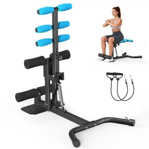 Relife Sports Adjustable Steel Deep Squat Machine - Strength Training Home Gym Equipment for Perfect Squat Form, Glutes, Core & Leg Workouts, Compact with Resistance Bands
