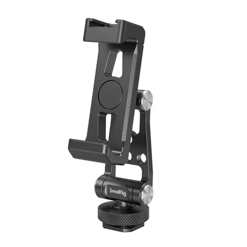 SmallRig Metal Adjustable Phone Holder with Cold Shoe Mount - Universal Mobile Adapter with Free Adjustment Joints, Hands-Free Phone Shooting for iPhone17 Pro/MAX, Samsung Galaxy, Interviews, Mic+Light Ready Electronics Accessory 4382