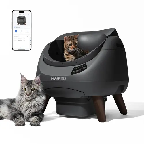 CATLINK Automatic-Litter Box 12 Lite Self-Cleaning Scooper Open-X |App Control, Large Waste bin, Ultra-Quiet Operation, Compatible with All Cat Litter, Litter Level Monitoring, Multi-Safety Anti-Pinch Design, Odor Control, Easy Setup Litterbox, Self Clean