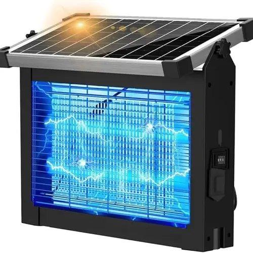 ZeChuan Solar Bug Zapper - Outdoor Waterproof Rechargeable Mosquito Killer, Solar 10h Charge, Auto or Manual Control, Brush-Off Cleaning, Outdoor Gadget,back to school,back to school haul