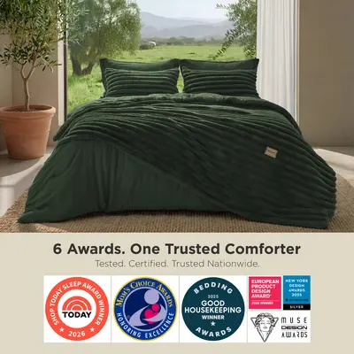 【FallPickDeals 】Bedsure 6 Pieces Gentlesoft 2-in-1 Comforter Set and Detachable Fluffy Blanket,  All Season , SnapTech Design for Space Saving,Augtober Gift