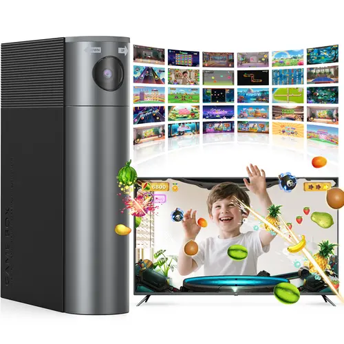 MetFut Active Play System Game Box - Digital TV Gaming Console, 28 Games Ready, Plug & Play AR Camera Motion Gadget for Indoor Physical Interactive Family Fun,sohochic