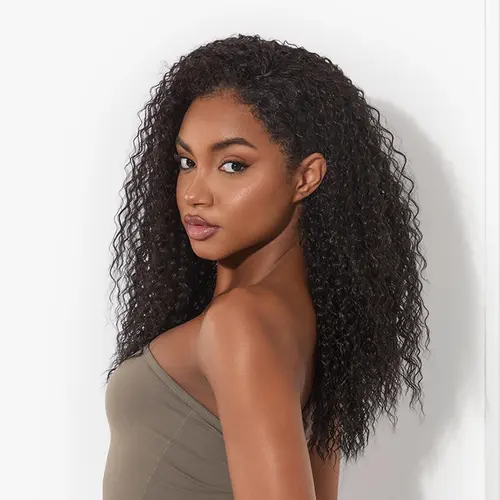 Frodio Veralux™ Blend Human Hair 3-in-1 Bouncy Curly Half Wig | Wigs for Black Women#SohoChic