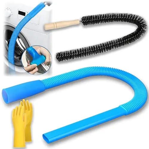 Dryer Vent Cleaning Kit, Universal Dryer Lint Vacuum Attachment with Stretch Universal Connector & Flexible Brush, Dryer Lint Vac Attachment, Quickly Lint Remover, for all Vacuum Cleaners