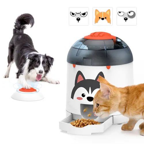 Potaroma Pet Puzzle Brain Game Toy, Interactive IQ Training Remote Control Treat Dispenser, Electronic Rechargeable for Dogs & Cats, Push Remote Food Dispensing, 280ml Capacity for All Breeds #SummerVibes #petlovers, Brain Game Feeder, Remote Control Feed