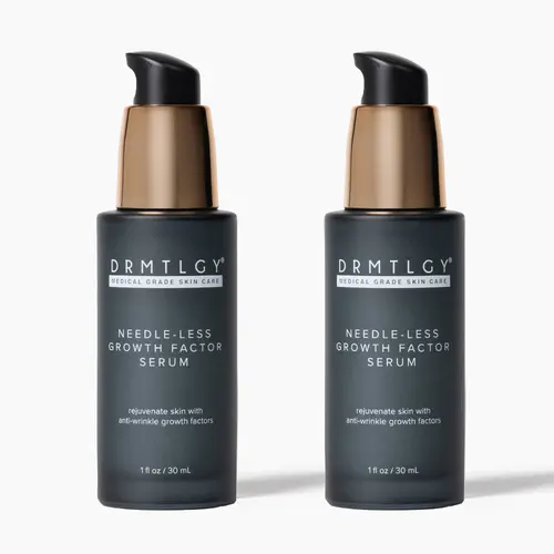 DRMTLGY Needle-less Growth Factor Serum Duo (2-pack) - Biotech-Powered Serum Lifts and Firms Skin with Peptides, Ceramides, and Hyaluronic Acid