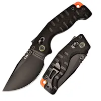 CJRB Doubletap Tactical Knife, 3.86'' D2 Stone Wash Camping Blade, Blue G10 Handle, Thumb Stud & Recoil Lock V2, Steel Clip for Easy Carry, Ceramic Pivot Runs Smooth, Stable Crossbar Lock - Adults' Survival Equipment,toolupgrade