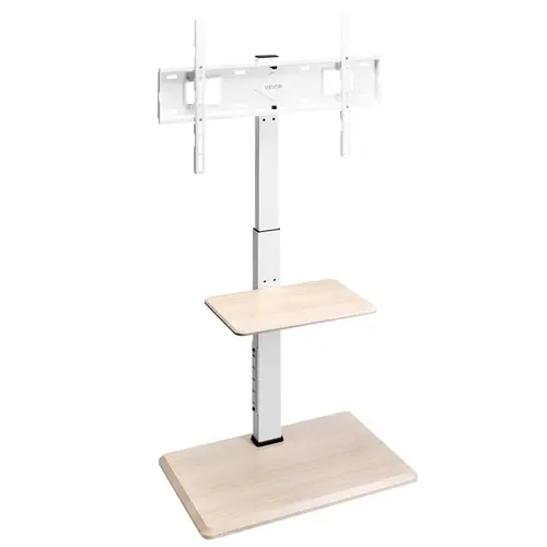 VEVOR Compact Swivel Rolling TV Stand, Mobile TV Cart for 32-70 Inch Screens, 25° Left-Right Rotation, Height-Adjustable Mount with Tray, Cable Manag. Back Clips, 88 lbs Capacity, Max VESA 600x400mm, Space-Saving for Bedroom, Outdoor#SohoChic