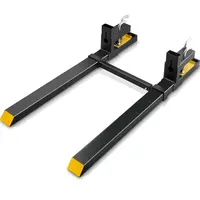 VEVOR Clamp-On Pallet Forks, 4000 lbs Heavy Duty, 60" Total Length with 1 x Stabilizer Bar, Bolt-On Design Maximizes Stability & Security, for Tractor Attachments, Farming & Gardening Use#SohoChic