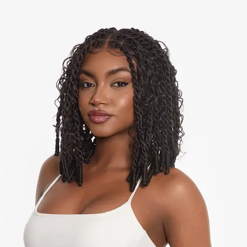 Frodio Veralux™ Fiber Boho Knot Twist Bob Wig 13x5 Lace Front Wig | Beginner Friendly #summervibes#SohoChic