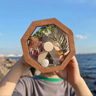 Wooden Rotating Kaleidoscope Toy, Creative DIY Kaleidoscope Kit, Cool Toys For Creative Outdoor Exploration, Student Stationery Magic Puzzle Game Intelligence Game Rotating Kaleidoscope Toys