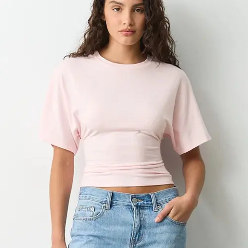 Women's Fashion Solid Color Round Neck Fitted T-Shirt, Casual Everyday Tee, Womenswear, Basic Casual Everyday Comfort Essential, Versatile Stylish Top, Perfect for All Occasions, Minimalist