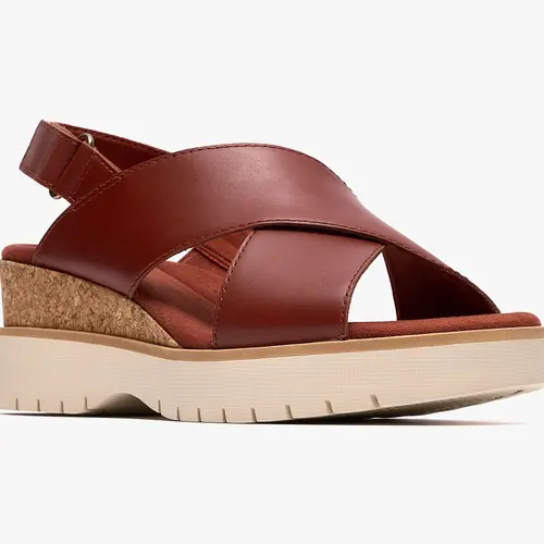 Clarks Collection Leather Heeled Sandals -Diaz Cross