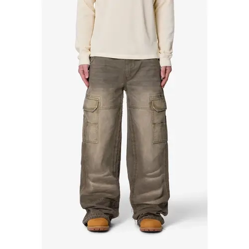 mnml Double Knee Cargo Pants - Olive