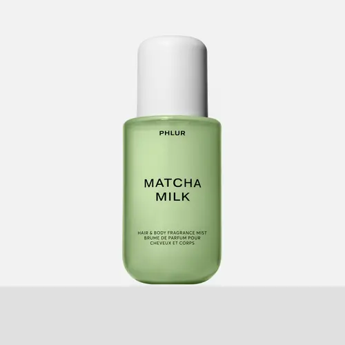 PHLUR Matcha Milk Body Mist - Full Size Hair & Body Fragrance Mist with Matcha, Macadamia Milk, Bergamot Zest & Black Tea (8 fl oz)