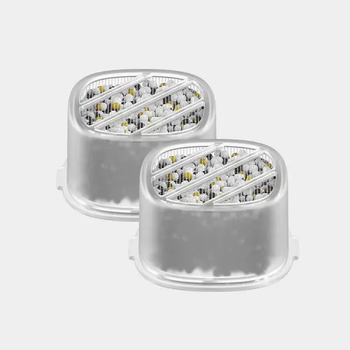 Bathroom Filter Cartridge 2-Pack, Activated Carbon, Copper-Zinc, Calcium Sulfite Media for Reducing Chlorine & Irritants