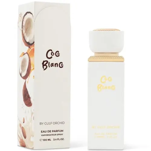 GULF ORCHID Coco Blanco Unisex Coconut Gourmand EDP Spray Perfume, 100ml, Suitable for Everyday Wear, Coconut Gourmand Perfume