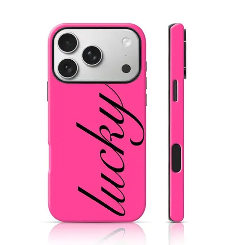Lucky Script Design Soft Smartphone Case - Double-Layer TPU Shockproof Protection Casing for Handheld Devices: iPhone 17 Air,16 Plus,15 Pro Max,14,13,12,11 Pro & Samsung Galaxy S26,S25,S24 FE,S23 Ultra (Mobile Phone Accessory)
