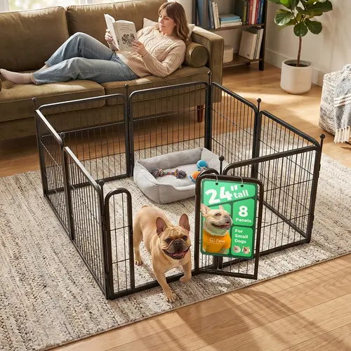FXW Rollick Unleashed Portable Puppy Play Pen - Patented Enclosure, Exercise Puppy Playpen, Safe Space for Indoor, Yard Traveling Use