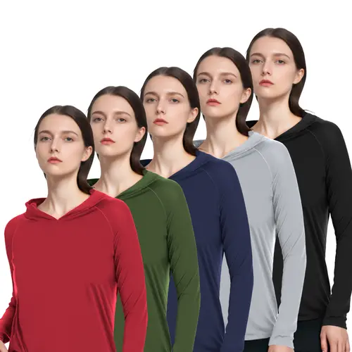 HOVSIYLA 5-piece Women's Sports Hoodie Set with UV Protection. Do it all—hike, bike, travel—in style. 5 pieces summerwins