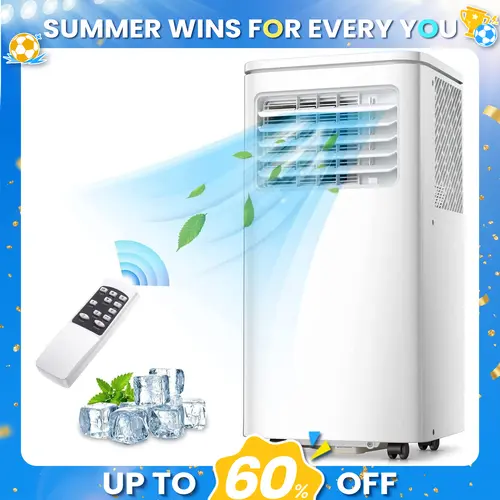 【BackToSchool】Antarctic Star  8,000/10,000 BTU (ASHRAE) Portable Air Conditioners Cool Up to 200/250 Sq.Ft, 4 Modes Portable AC Unit with Remote Control/LED Display/24Hrs Timer/Installation Kits for Bedroom/Home/Office/Dorms