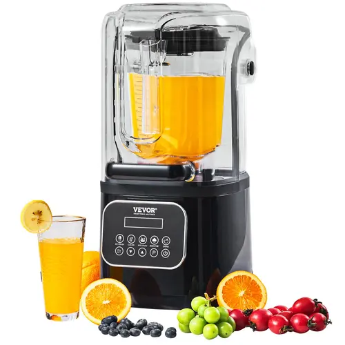 【toolupgrade】VEVOR Professional Blender with Shield Commercial Countertop Blenders68 oz Blender ComboStainless Steel 9 Speed & 5 Functions Blenderfor ShakesSmoothiesPereeand Crush Ice, Blender Jug, Countertop Kitchen Blender,home essentials